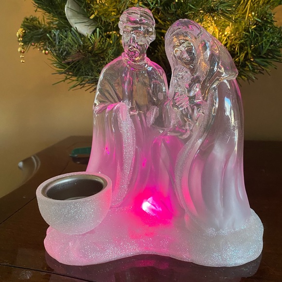 Heritage Mint Northern Lights Collection Holiday Acrylic Ice Sculptures Nativity - Picture 8 of 17
